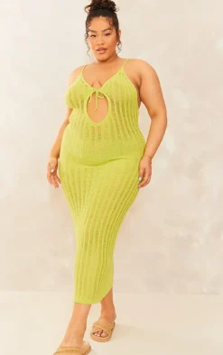 Plus Knitted Cut Out Maxi Dress-PrettyLittleThing Clearance