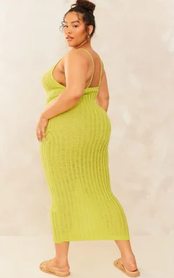 Plus Knitted Cut Out Maxi Dress-PrettyLittleThing Clearance