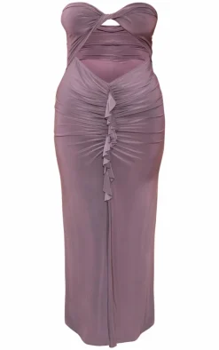 Plus Bandeau Twist Front Bust Maxi Dress-PrettyLittleThing Best