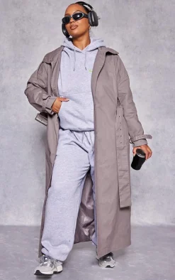 PrettyLittleThing Trench Coats*Plus Belted Cuff Detail Trench Coat