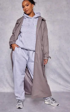 PrettyLittleThing Trench Coats*Plus Belted Cuff Detail Trench Coat
