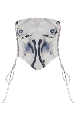 PrettyLittleThing Corsets*Plus Body Printed Boned Corset Top