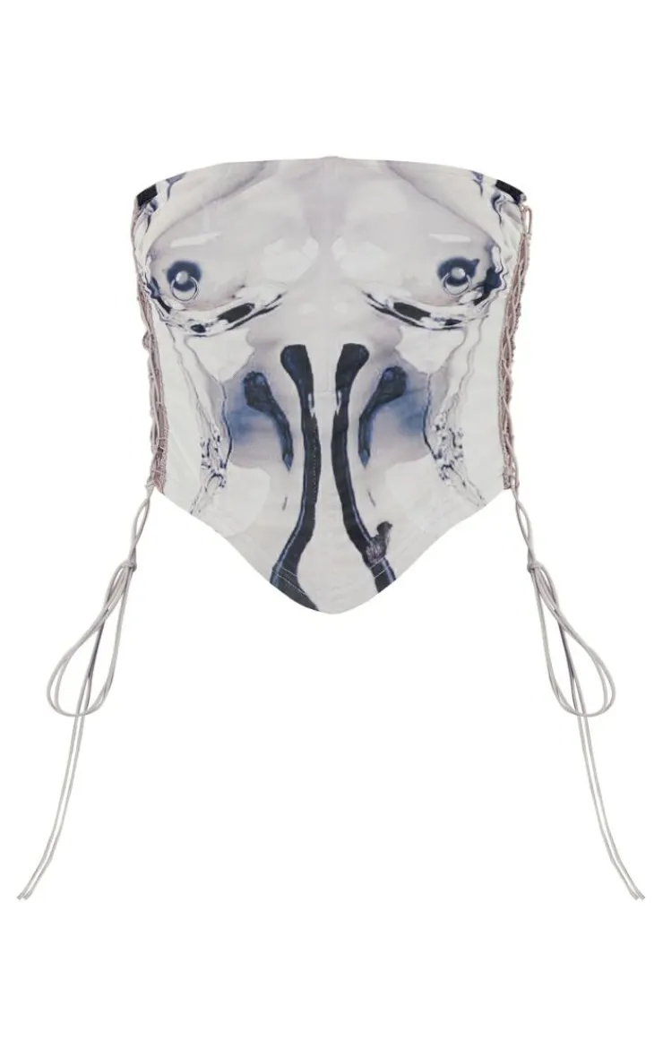 PrettyLittleThing Corsets*Plus Body Printed Boned Corset Top