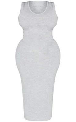 Plus Marl Jersey Scoop Neck Midaxi Dress-PrettyLittleThing Discount