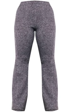 Best PrettyLittleThing Plus Marl Knit Wide Leg Pants Grey