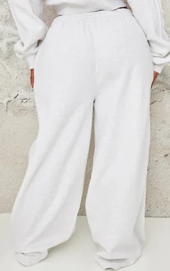 PrettyLittleThing Grey Sweatsuits*Plus Seam Detail Wide Leg Sweatpants