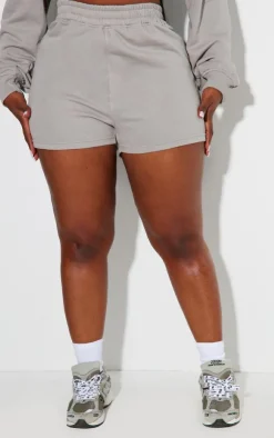 PrettyLittleThing Plus Paris Shorts Grey