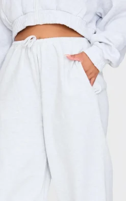 Outlet PrettyLittleThing Plus Premium Thin Waistband Straight Leg Sweat Sweatpants Grey