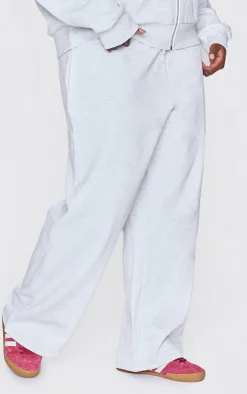 Outlet PrettyLittleThing Plus Premium Wide Leg Sweat Sweatpants Grey