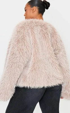 PrettyLittleThing Faux Fur Coats*Plus Shaggy Faux Fur Coat