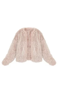 PrettyLittleThing Faux Fur Coats*Plus Shaggy Faux Fur Coat