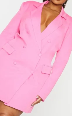 Plus Double Breasted Structured Blazer Dress-PrettyLittleThing Clearance