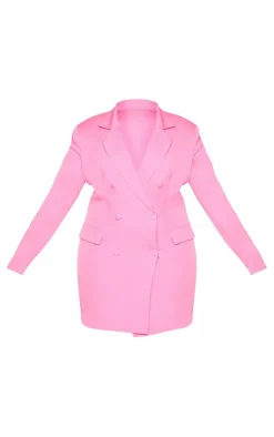 Plus Double Breasted Structured Blazer Dress-PrettyLittleThing Clearance