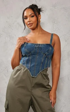 PrettyLittleThing Corsets*Plus Denim Corset
