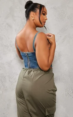 PrettyLittleThing Corsets*Plus Denim Corset