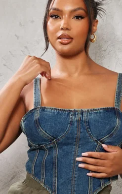 PrettyLittleThing Corsets*Plus Denim Corset