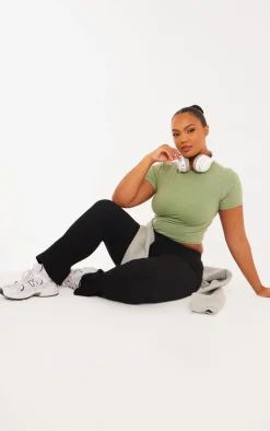 PrettyLittleThing Workout Tops*Plus Acid Wash Seamless Short Sleeve Top