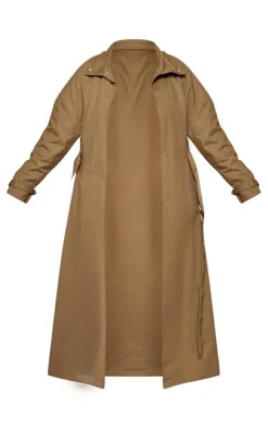 PrettyLittleThing Trench Coats*Plus Belted Cuff Detail Trench Coat