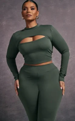 PrettyLittleThing Workout Tops*Plus Cut Out Detail Active Top