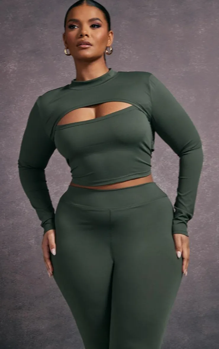 PrettyLittleThing Workout Tops*Plus Cut Out Detail Active Top