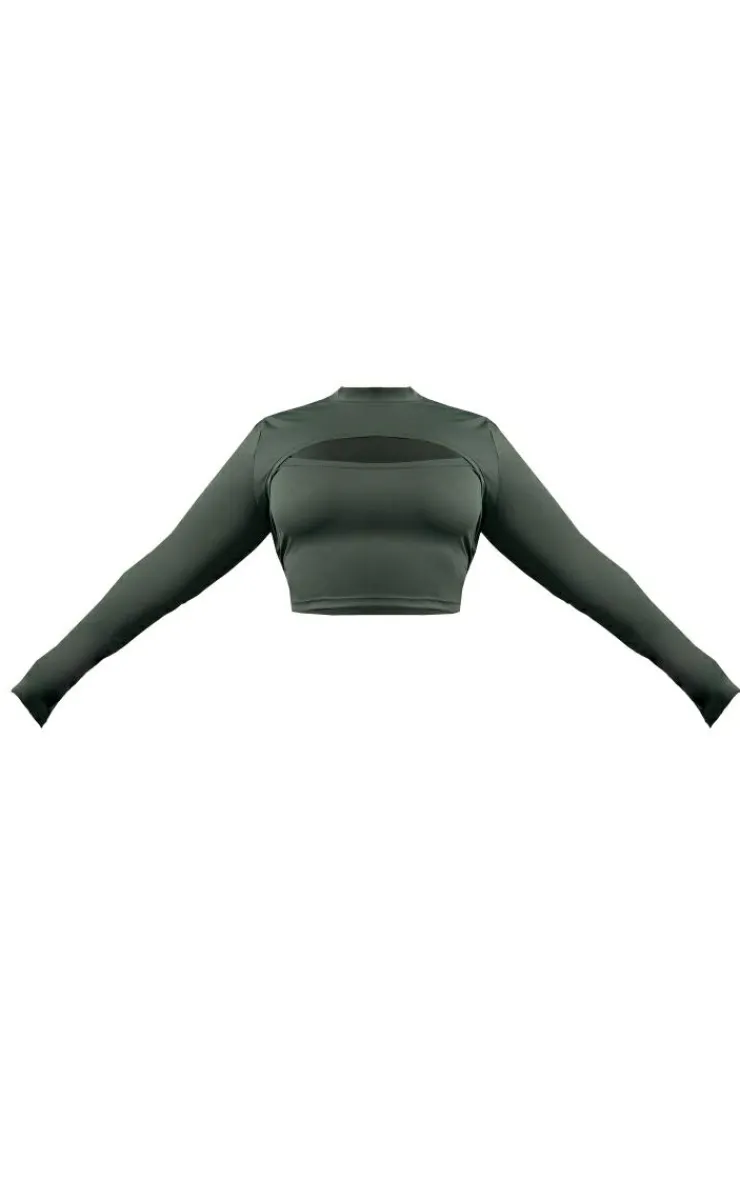 PrettyLittleThing Workout Tops*Plus Cut Out Detail Active Top