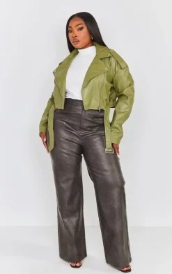 PrettyLittleThing Faux Leather Jackets*Plus Faux Leather Biker Jacker