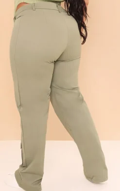 Plus Khaki Pocket Front Cargo Pants
