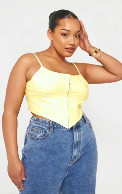 PrettyLittleThing Corsets*Plus Hook And Eye Seam Detail Corset Top