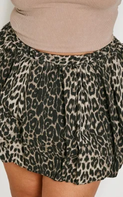 PrettyLittleThing Christmas Shop*Plus Print Puffball Denim Mini Skirt