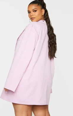 Sale PrettyLittleThing Plus Relaxed Oversized Blazer Lilac