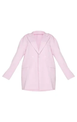 Sale PrettyLittleThing Plus Relaxed Oversized Blazer Lilac