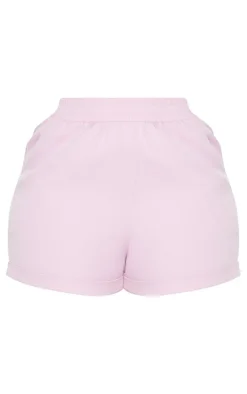 PrettyLittleThing Plus Ruched Waist Suit Shorts Lilac