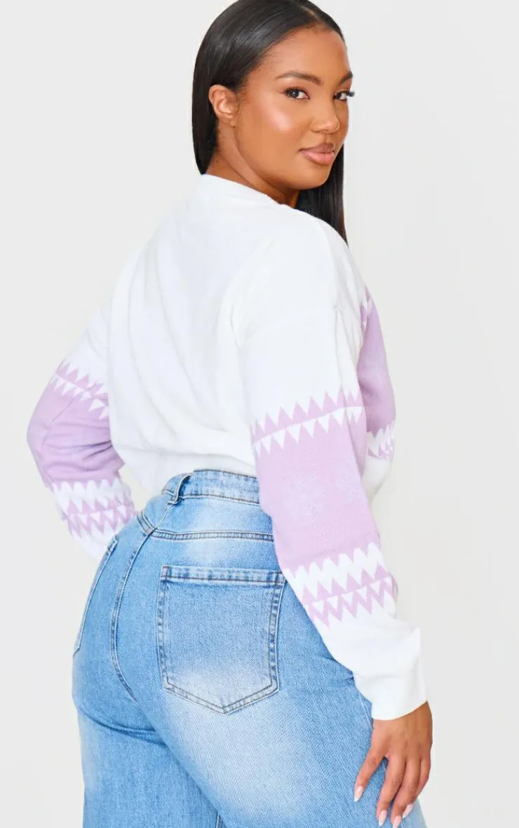 PrettyLittleThing Sweaters*Plus Santa Baby Cropped Christmas Sweater