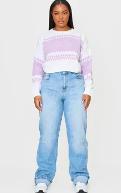 PrettyLittleThing Sweaters*Plus Santa Baby Cropped Christmas Sweater