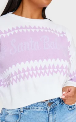 PrettyLittleThing Sweaters*Plus Santa Baby Cropped Christmas Sweater
