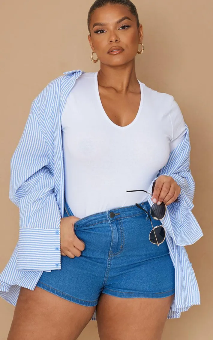Plus Mid Wash Disco Fit Short
