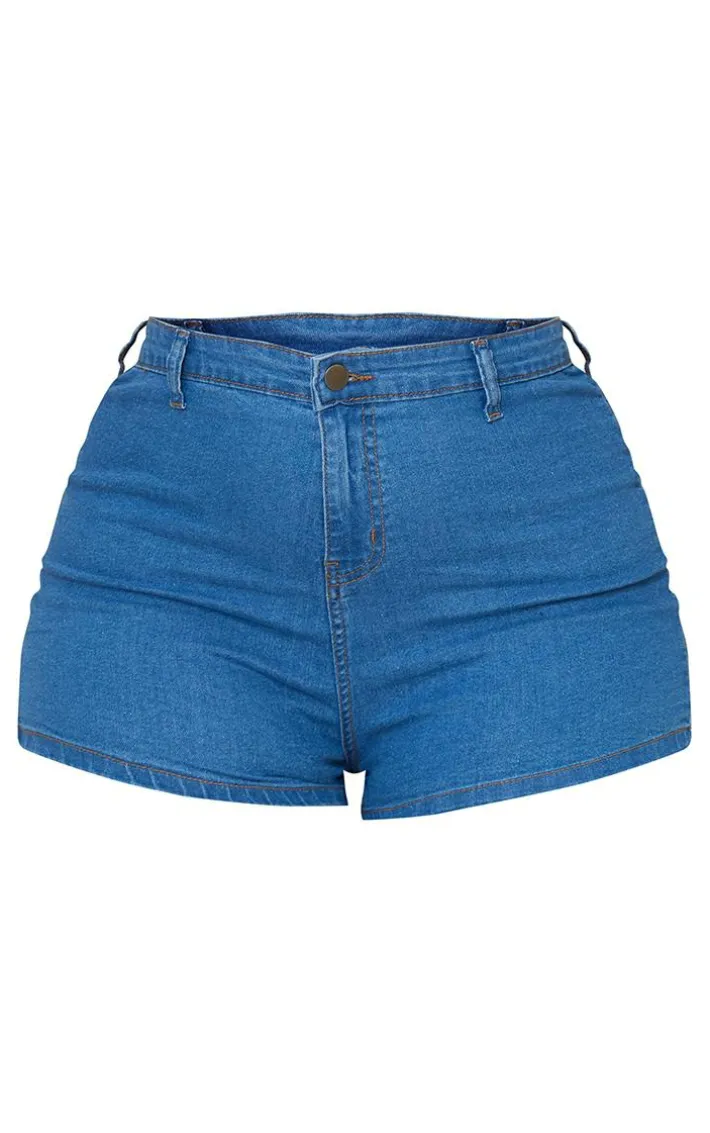 Plus Mid Wash Disco Fit Short