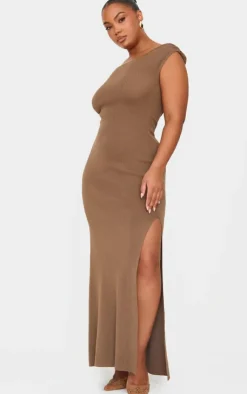 Plus Fine Knit Maxi Dress-PrettyLittleThing Clearance