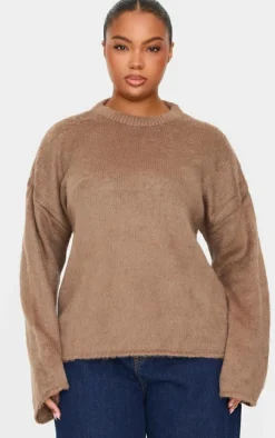 PrettyLittleThing Oversized Sweaters*Plus Fluffy Knit Oversized Sweater