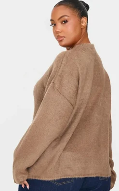 PrettyLittleThing Oversized Sweaters*Plus Fluffy Knit Oversized Sweater