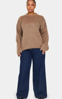PrettyLittleThing Oversized Sweaters*Plus Fluffy Knit Oversized Sweater
