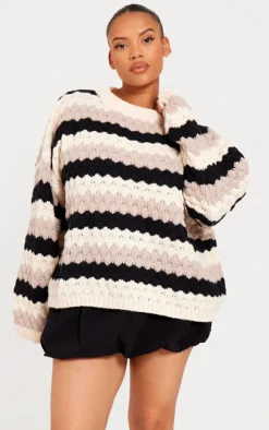 PrettyLittleThing Sweaters*Plus Bobble Knit Chunky Sweater