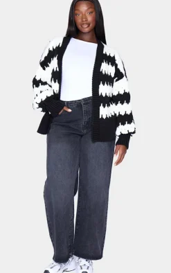 PrettyLittleThing Cardigans*Plus Striped Oversized Cardigan