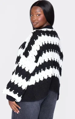 PrettyLittleThing Cardigans*Plus Striped Oversized Cardigan