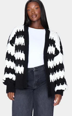 PrettyLittleThing Cardigans*Plus Striped Oversized Cardigan