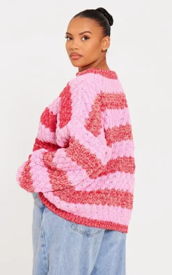 PrettyLittleThing Sweaters*Plus Bobble Knit Chunky Sweater