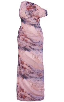 Plus Printed Mesh Midi Dress-PrettyLittleThing Best