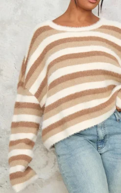 PrettyLittleThing Sweaters*Plus Tonal Pinstripe Detail Sweater