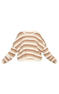 PrettyLittleThing Sweaters*Plus Tonal Pinstripe Detail Sweater