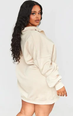 Plus Half Zip Sweatshirt Dress-PrettyLittleThing Best